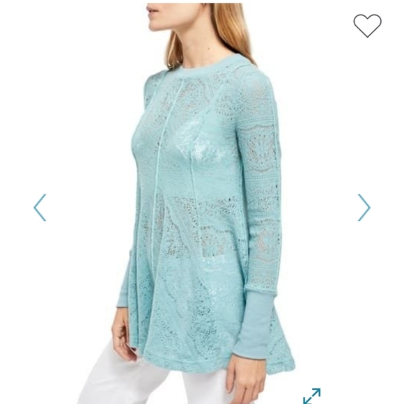 SOLD Coffee in the morning lace tunic pullover NWT! - Picture 3 of 5